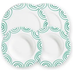 Gmundner Keramik, Geschirrset, Grüngeflammt Dinner für 2 Gourmet