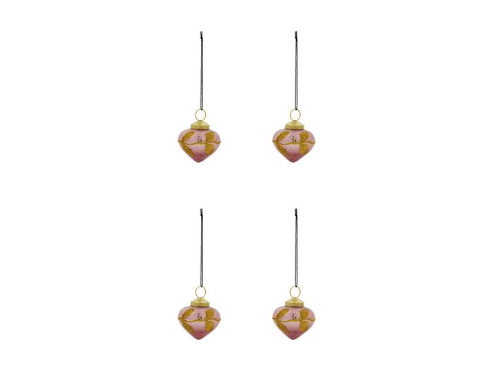 House Doctor Suspension de Noël Amore lot de 4 Rose