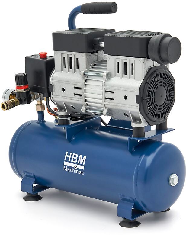 HBM ölfreier leiser Kompressor, 8 Liter, 8 Bar, 0,7 PS
