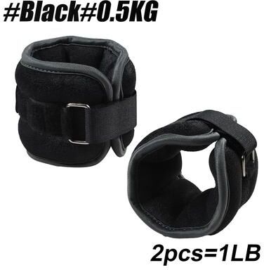 On Spot Shop Neoprene Adjustable Ankle & Wrist Weights, Comfortable Leg Arm Straps For Fitness, Yoga, Running & Home Training black 0.5kg 1pair