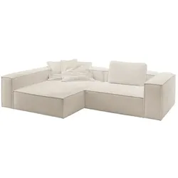 DAHEIM Ecksofa Carlton Stoff White
