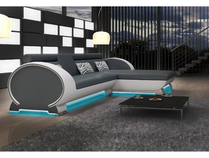 JVmoebel Ecksofa Elegantes Ledersofa mit Barfunktion und USB-Anschluss, Made in Europa