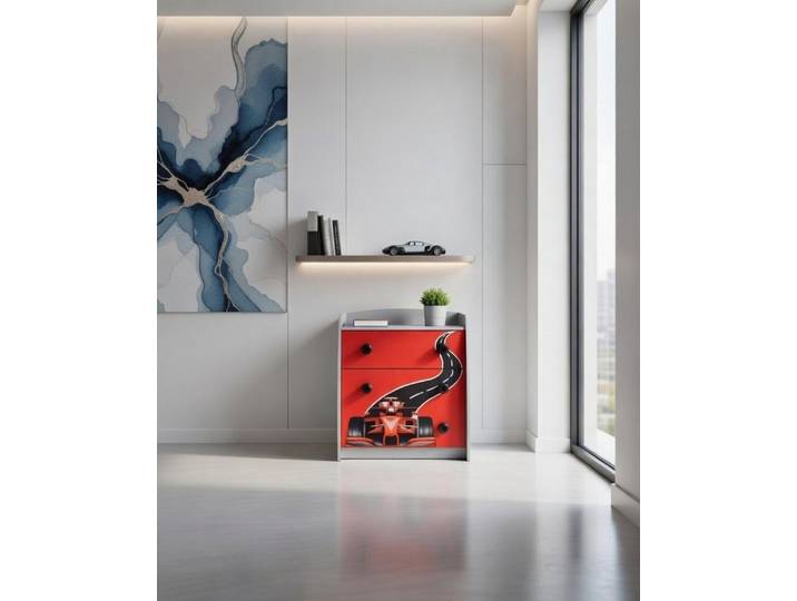 JVmoebel Kommode Kommode mit Rennwagen Motiv und praktischem Stauraum, Made in Europa