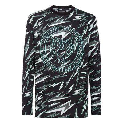 T-Shirt PLEIN SPORT "Tiger", Herren, Gr. S, grün (0263, schwarz, mintgrün), Obermaterial: 100% Baumwolle, Shirts T-Shirt