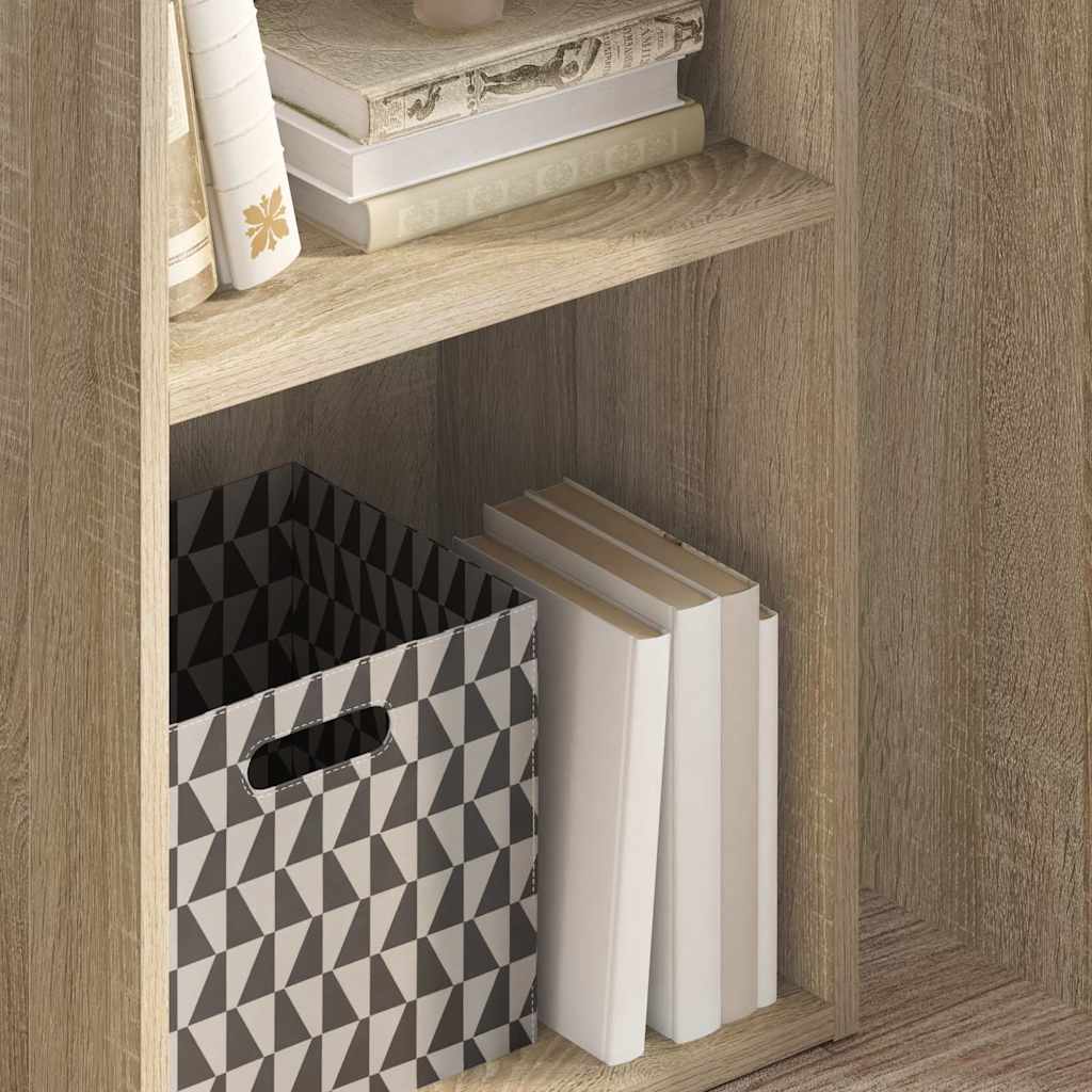 vidaXL Bibliothèque à 2 niveaux Chêne sonoma Bois d’ingénierie