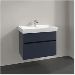 Villeroy und Boch Collaro Waschtischunterschrank C01000VQ 75,4x54,6x44,4cm, Waschbecken mittig, marine blue