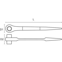 Bahco SC2RM-19-22 Gerüstbauknarre 19 & 22 mm