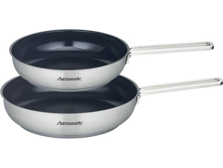 Pfannen-Set HANSEATIC hanseatic , silber, Ø:28cm, Pfannen, Pfannen-Set, Antihaft-Versiegelung, beschichtet, Induktion