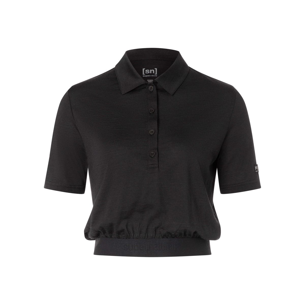 Super.Natural W Crop Polo jet black (872) S SNW026590872S