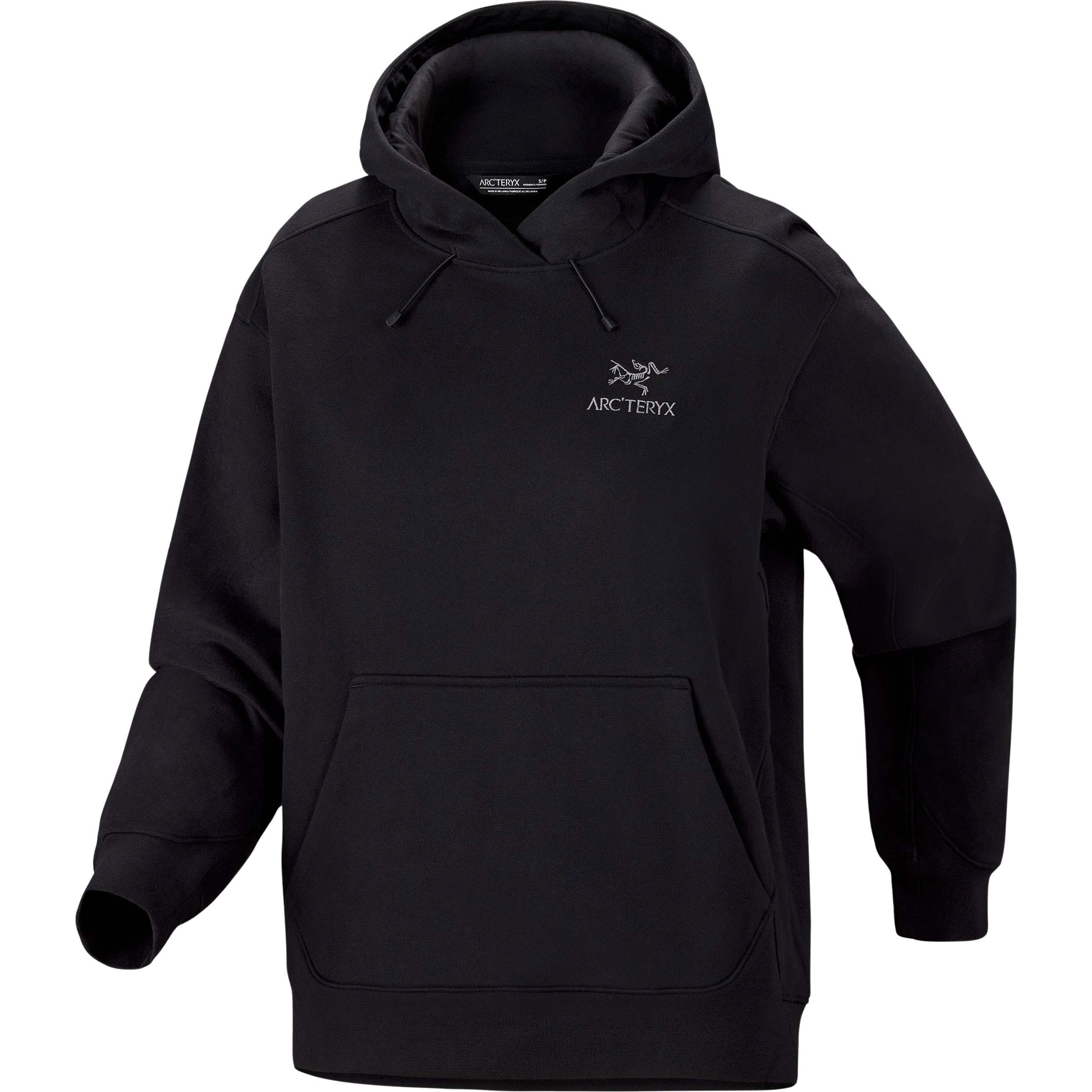 Arc'teryx Emblem Fleece Damen Hoodies schwarz Größe XS Camping Widerstandsfähig
