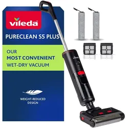 Vileda PureClean S5 Plus, Nassreiniger, Schwarz