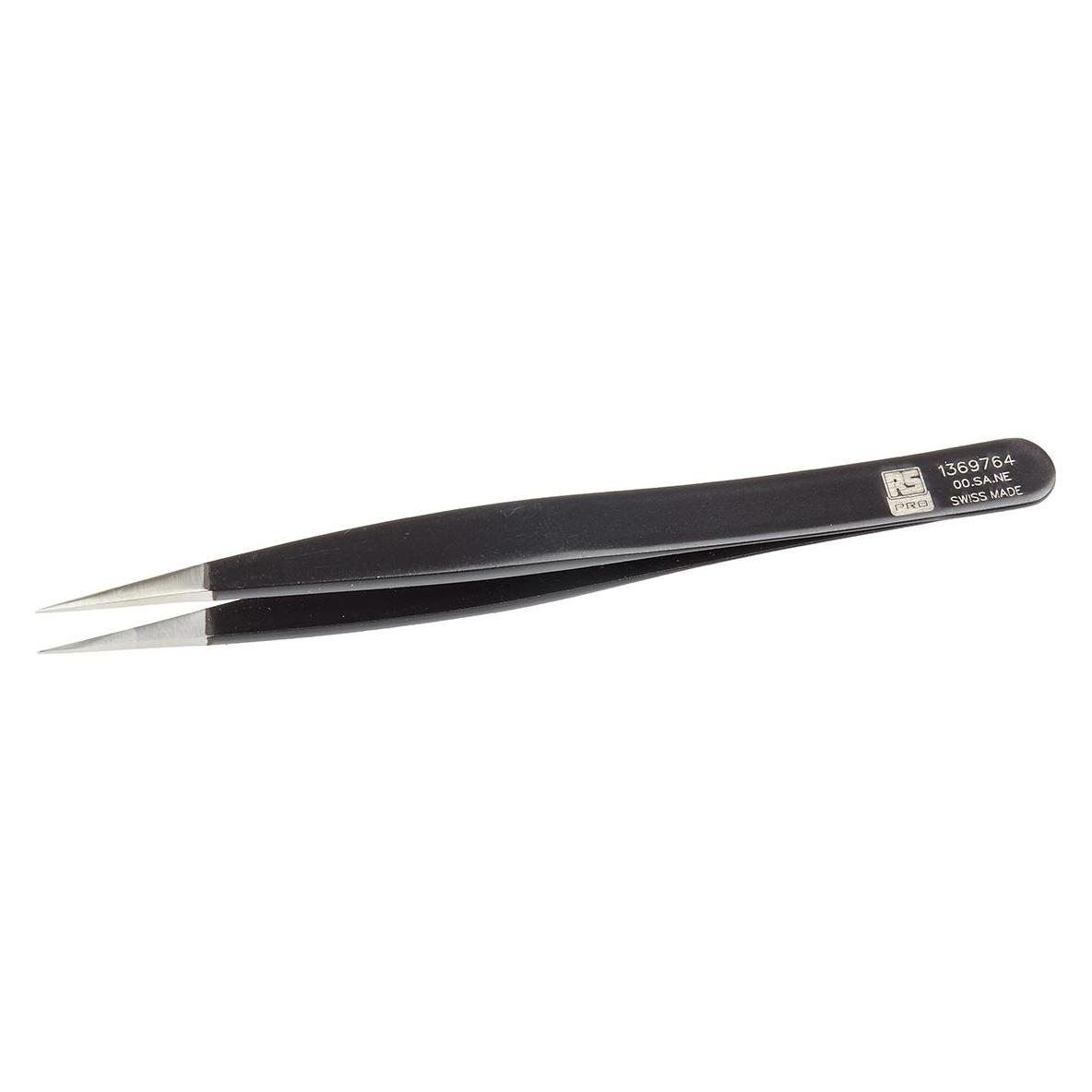RS PRO ESD epoxy coated tweezers straight 120mm (00.SA.NE.B)
