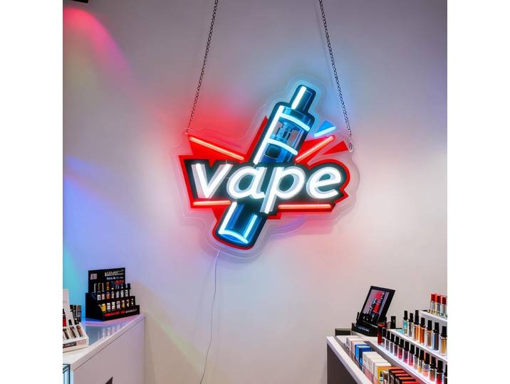 Enseigne néon LED USB à intensité variable pour magasin de vape, commerce, bar, pub, club, studio, cave, garage, chambre, décoration de fête