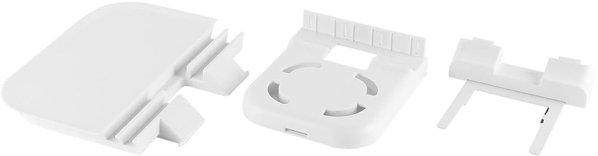 Dailygoods Dubbele stopcontact luidsprekerstandaard met extra opbergruimte voor wandmontage in de keuken, badkamer of slaapkamer