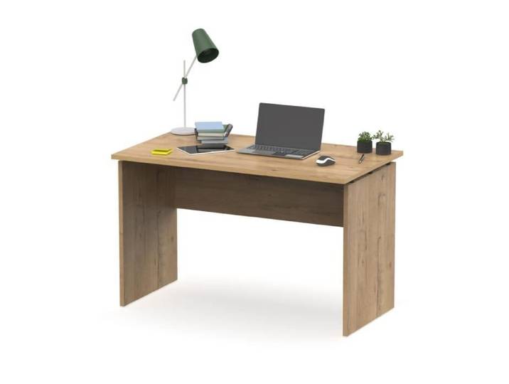 Table de bureau meuble du bureau coloris chêne doré - Longueur 120 x Profondeur 68 x hauteur 76 cm