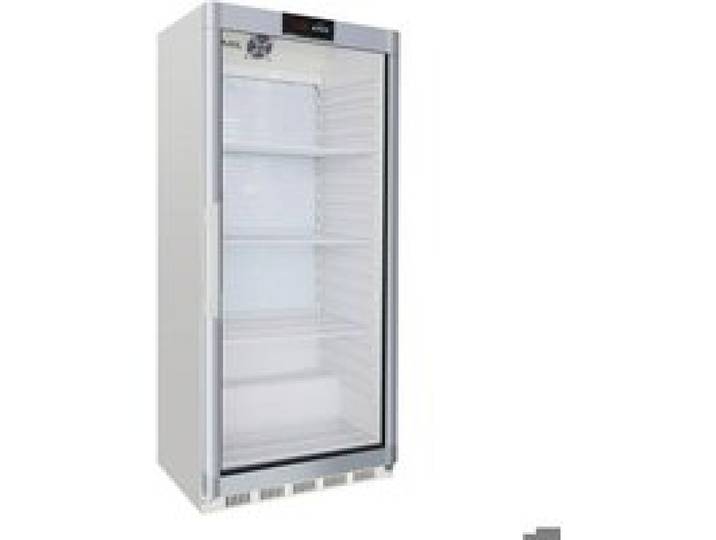 Armoire ventilée positive PRO 600 Litres 1 porte vitrée blanc sur roulettes 185 W 220 V - MONO