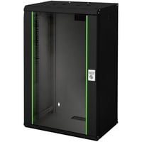 Wandgehäuse Unique 600x450 20U, IT-Schrank schwarz, 20 Höheneinheiten