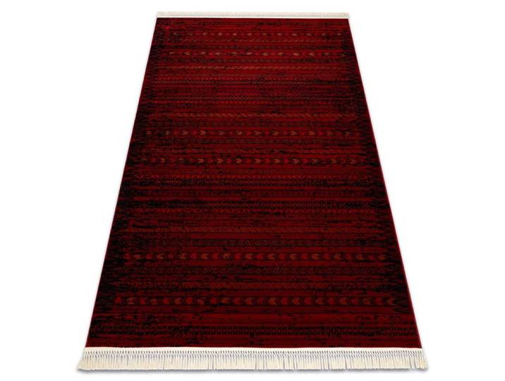 Tapis ORIENT 5820 bordeaux / noir Oriental rayures à franges - 100x200 cm