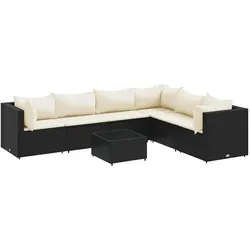 vidaXL, Gartenlounge, Thalia (3x Eckteil + 3x Mittelteil + Tisch)
