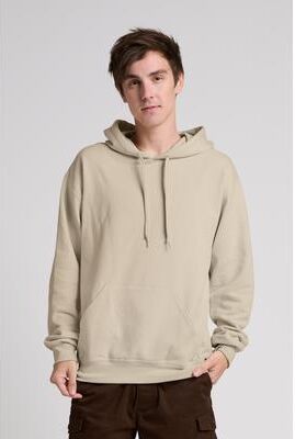 Jerzees IC49MR Ultimate CVC Hooded Sweatshirt in Putty size 4XL   60/40 Cotton/Polyester