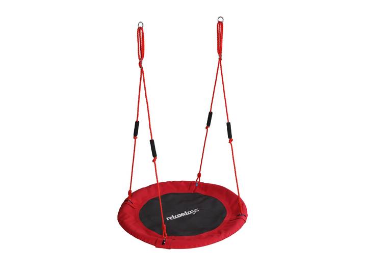 Nestschaukel Kinder Schaumstoffgriffe 100 cm Rot-Schwarz