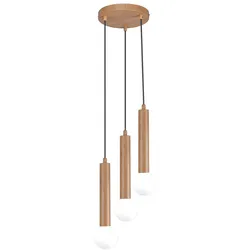 Italux PND-33574-3-WD Pendelleuchte Filano | 5W G9 | braun | opal