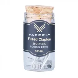Vapefly SS316L Fused Clapton Coil (6pcs) Flasche 28GA*3+38GA