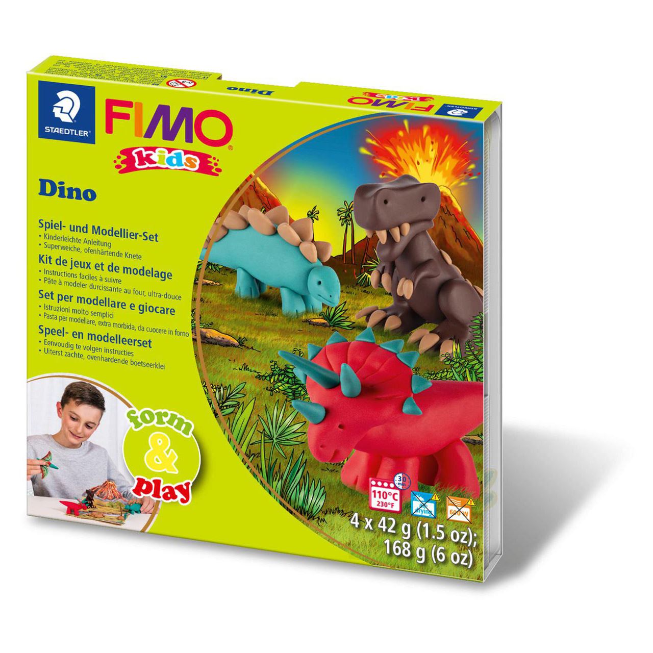 FIMO kids Modellier-Set Form & Play "Dino", Level 2