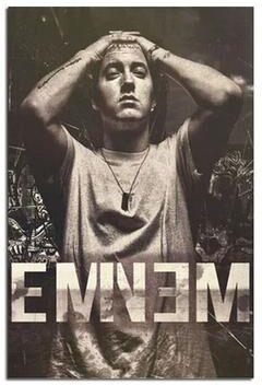 Uplift Essentials Super Rapper Eminem Canvas Poster Iconic Rap Legend Wall Art For Music Fans & Home Decor style 15 11.8 X 15.7 In