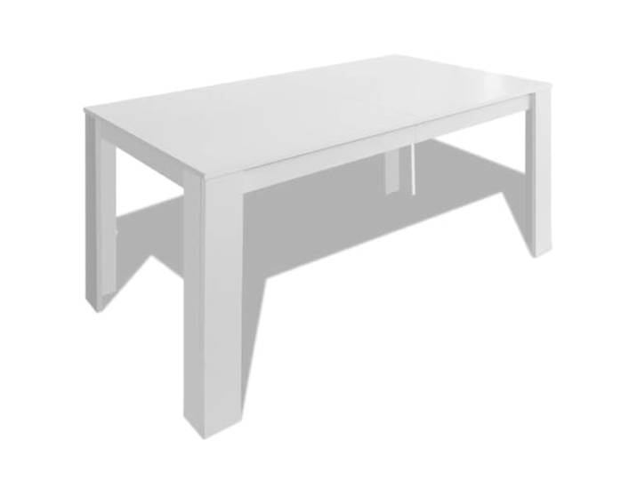 GHVBNMF Esstisch 140x80x75 cm Weiß Moderner Küchentisch aus Holzwerkstoff Stabiler Speisetisch für Esszimmer und Küche, pflegeleichte glatte Oberfläche für gemeinsame Mahlzeiten mit Freunden.