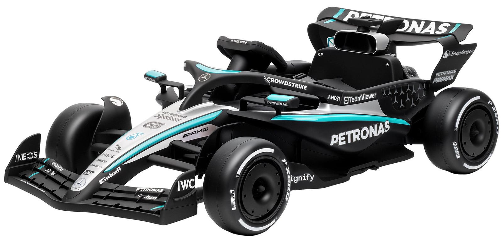 AIYAPLAY Mercedes-AMG PETRONAS F1 elektrische kindergo-kart, 12 volt, 5,5 km/u