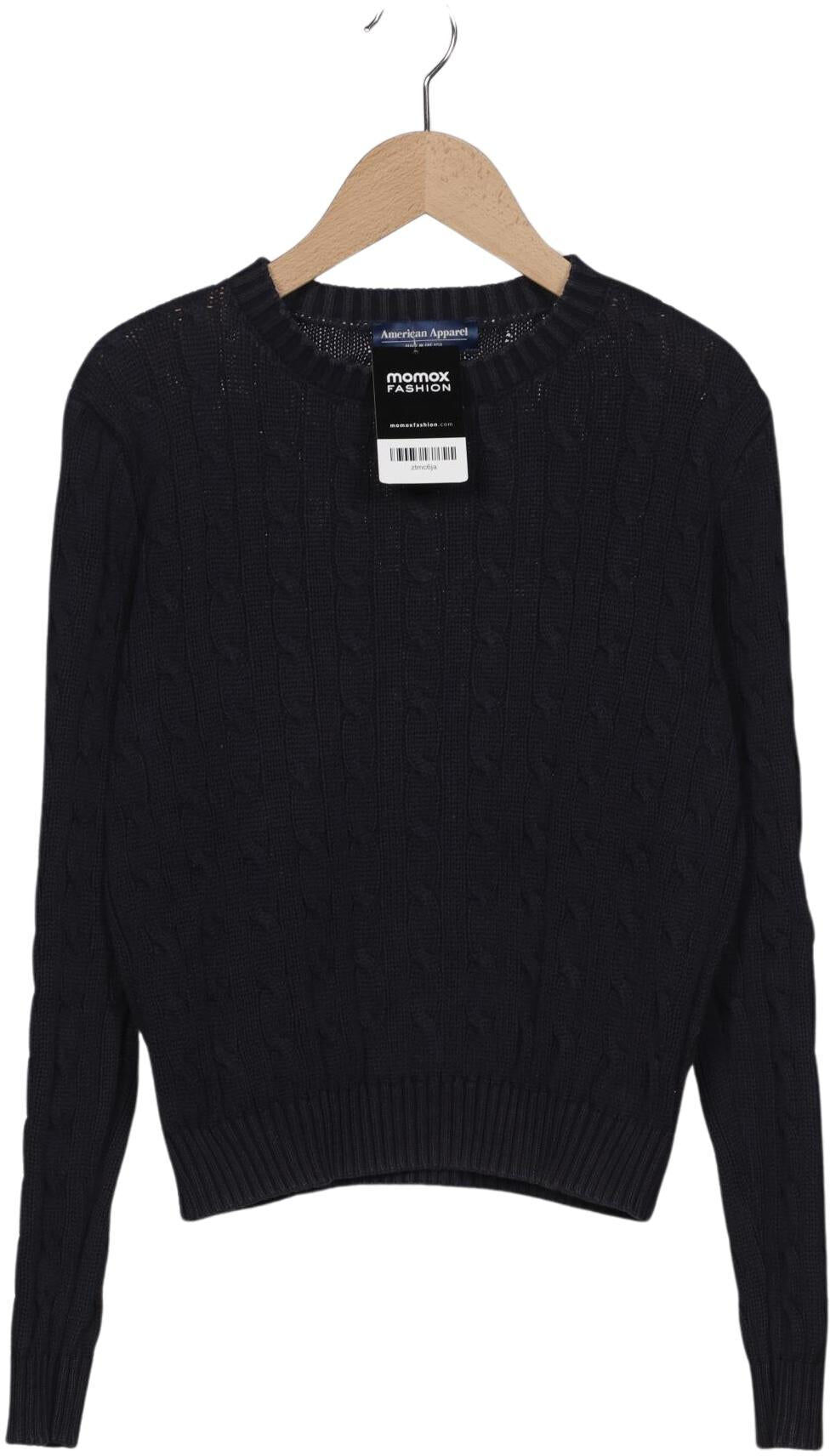 American Apparel Damen Pullover, Marineblau, Gr. S, Baumwolle - Second Hand