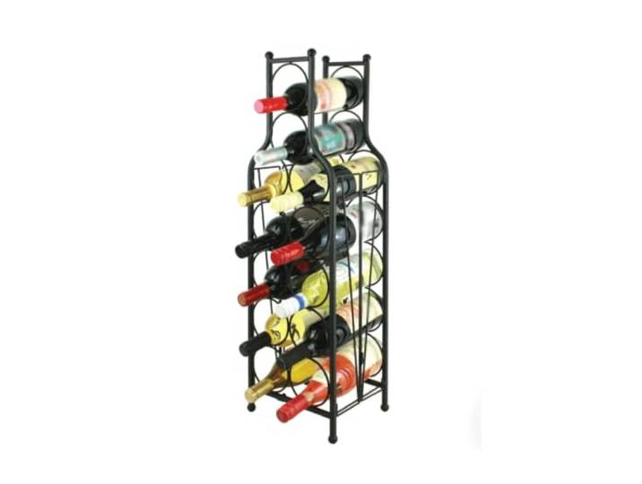 guiling-1986 Schützen Sie Ihren Wein! -Dieses geometrische We Vertikales mehrstufiges Weinregal aus Schmiedeeisen for den Tisch Flaschenregal