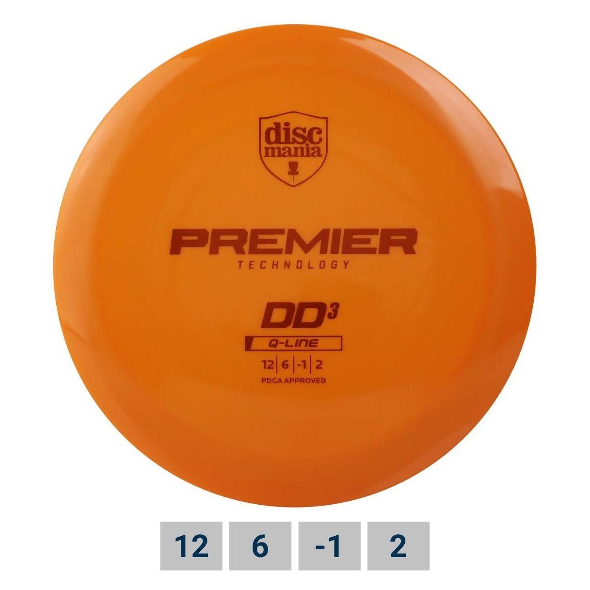 Discmania Diskgolfo diskas Distance Driver Q-LINE PREMIER DD3 Orange (71688804)