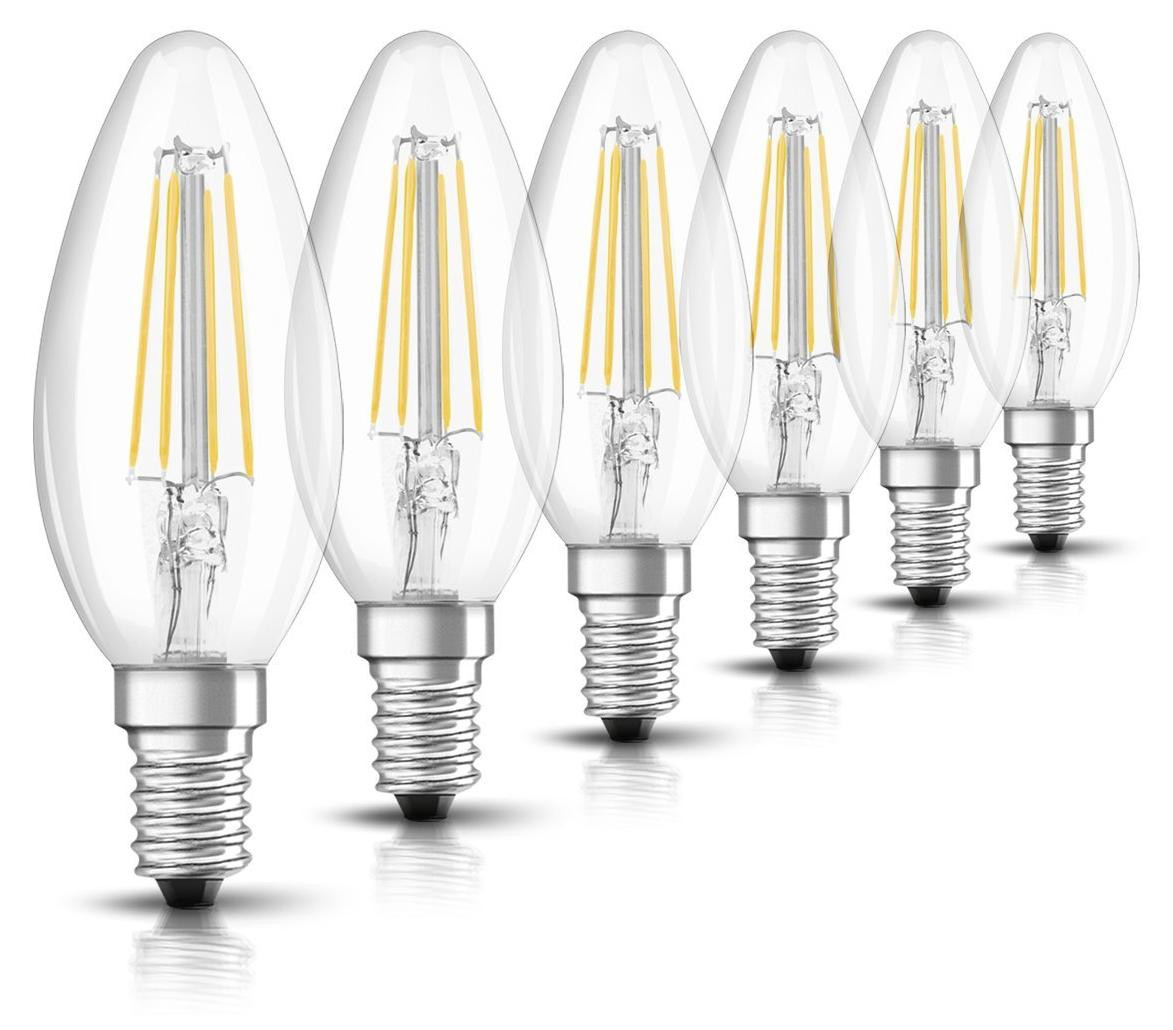 Osram SST CLAS B LED-kaars 2700K warmwit E14 4W - 6 stuks