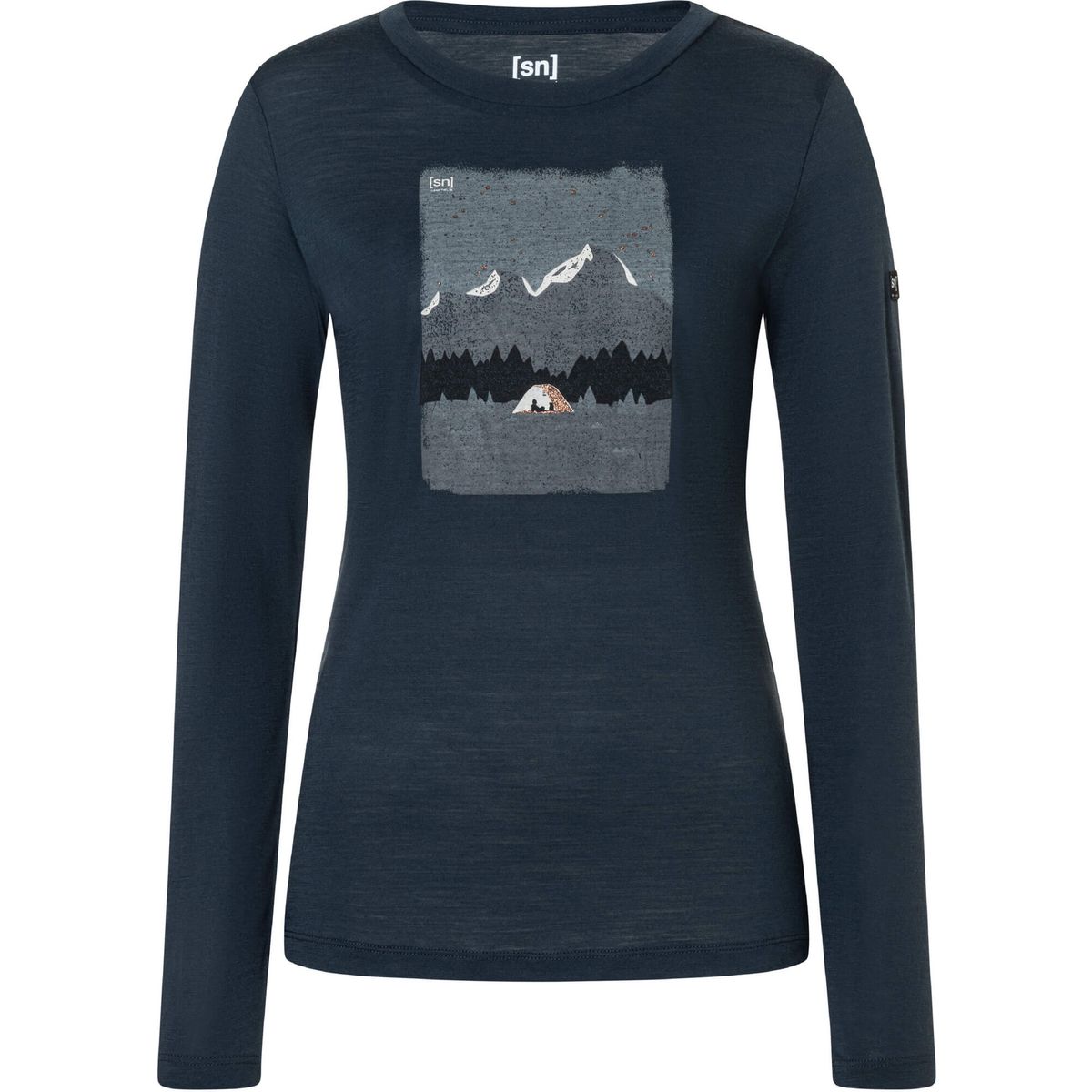 Super.Natural W Outdoor Night LS blueberry/copper/various (46K) S SNWP0412046KS