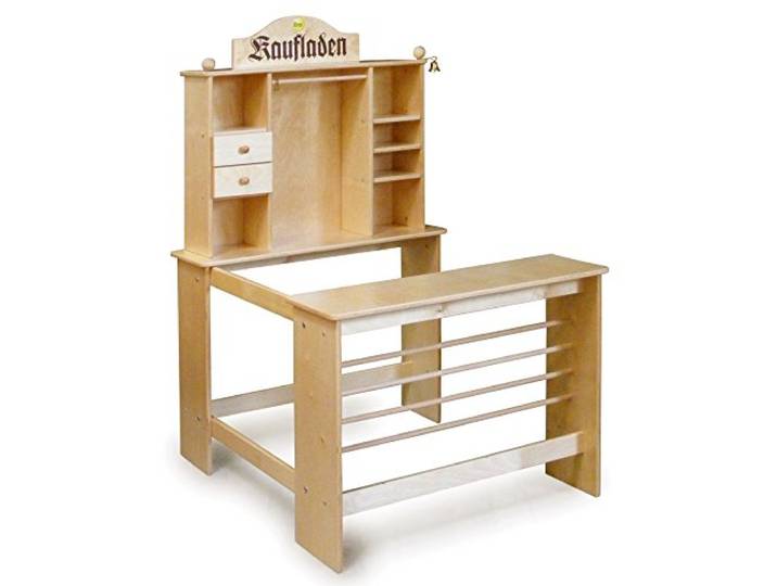 Erzi 10060 Kaufladen, klassisch aus Holz, Kaufladenspielzeug für Kinder