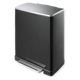 EKO Mülltrennsystem E-Cube Recycling 28 plus 18 L schwarz mit extra breitem Pedal, gedämpftem Decke (46 l) (8713631667536)