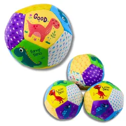 Set Softbälle mit Dinosauriern Bunt 9cm 3St