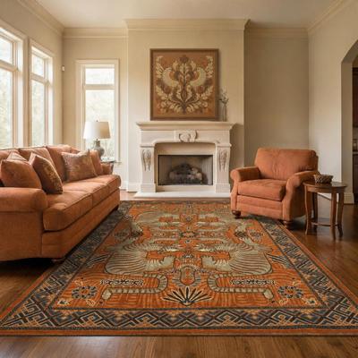 Garvee Vintage Tiger Floral Oriental Area Rug
