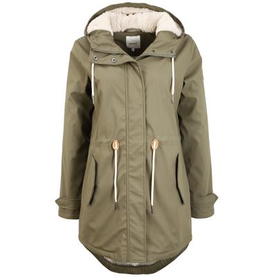 Regenjacke OXMO "Regenjacke OXJolinas", Damen, Gr. M, grün (dusty olive), Obermaterial: 100% Polyurethan PU., Mäntel Regenjacke