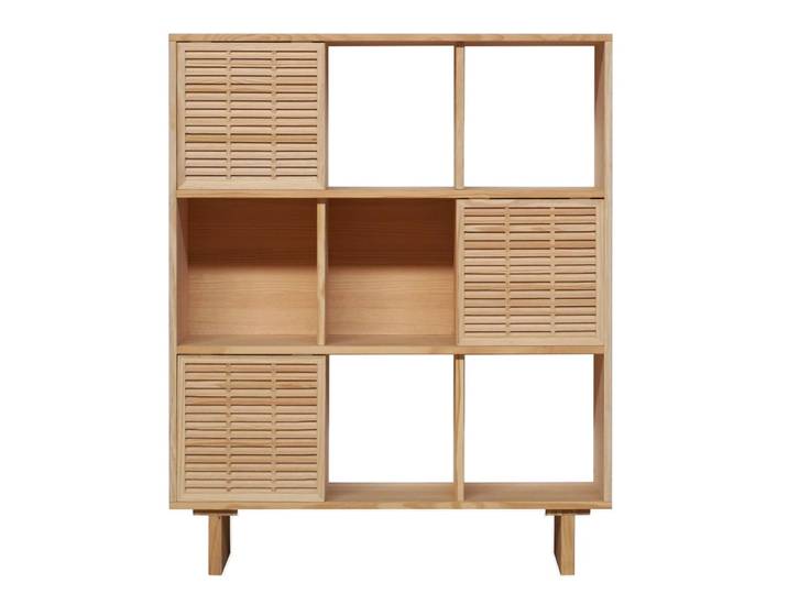 Petite bibliothèque en pin massif naturel 98 cm Verni