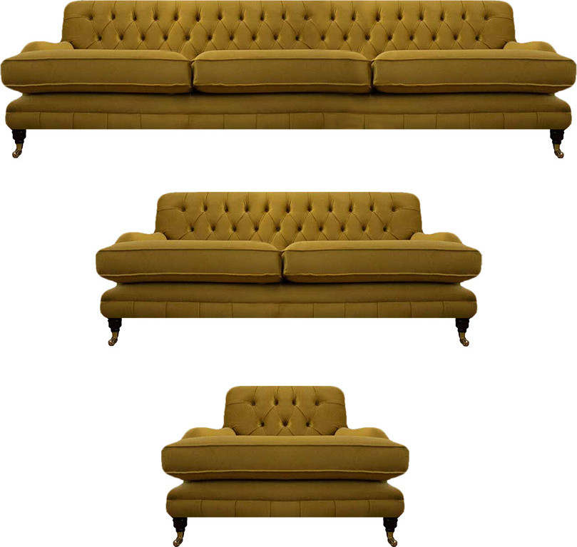 Chesterfield Moderne 3-delige Sofagarnitur voor de Woonkamer