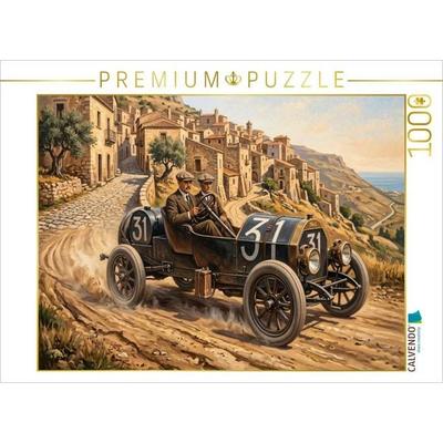 CALVENDO Puzzle Rennsieger Targa Florio 1913: Felice Nazzaro und sein Eigenbau Nazzaro Tipo 2/4.4. | 1000 Teile Lege-Größe 64x48cm Foto-Puzzle für