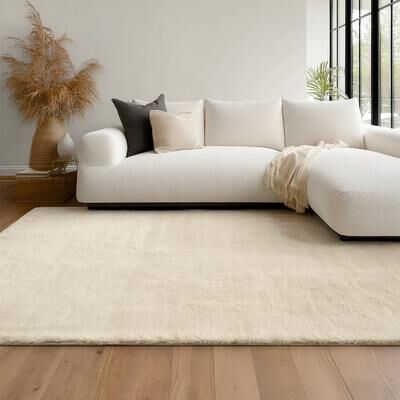 ECARPETGALLERY Argo Plush Shag Machine Washable Area Rug with Non-Slip Backing