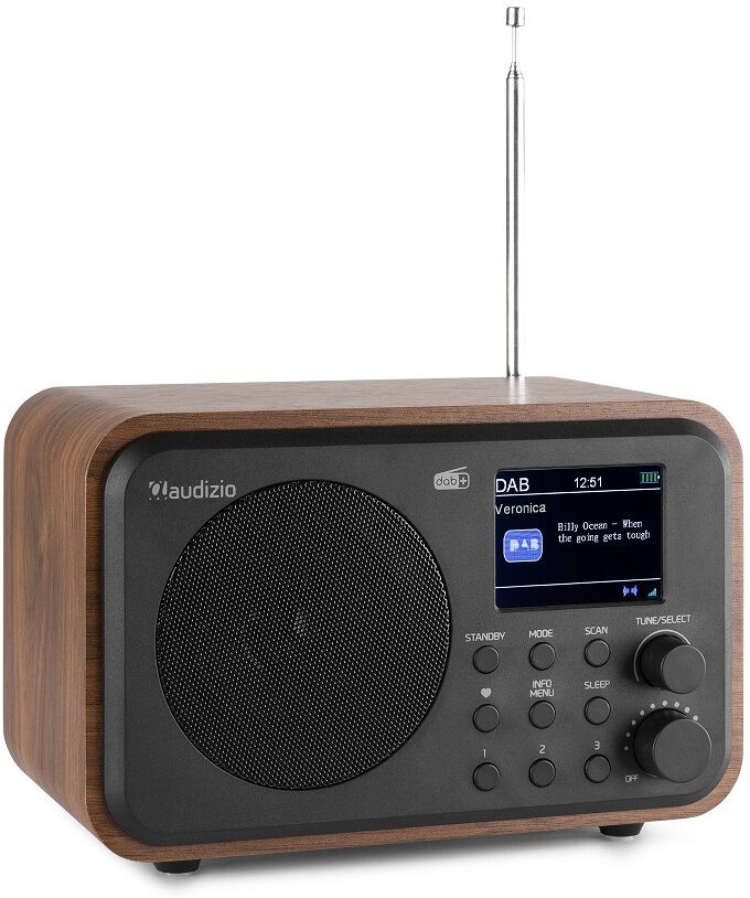 Rádio FM/DAB+ Bluetooth 30W c/ Bateria (Madeira) - AUDIZIO MILAN