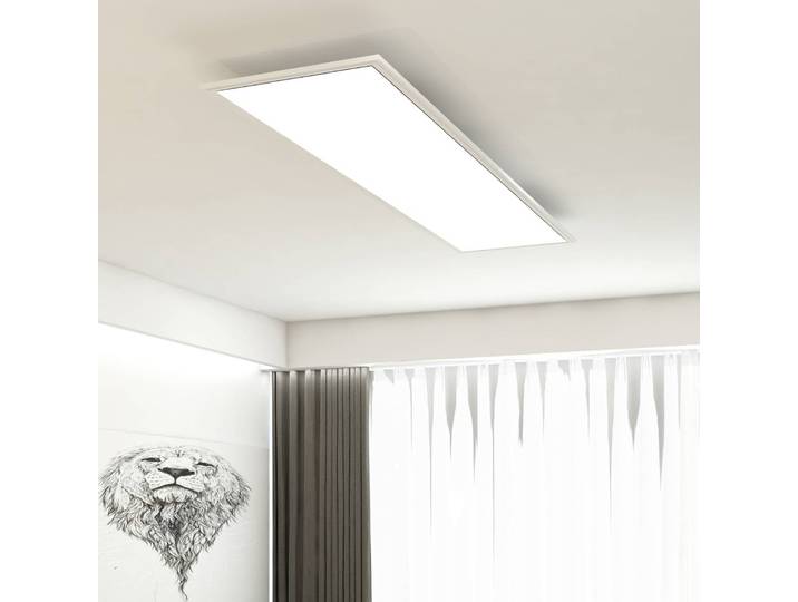 Briloner LED Panel Simple, weiß / opal, für Wohn- / Esszimmer, Kunststoff, Modern, LED Deckenleuchte