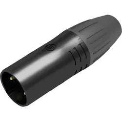 Seetronic XLR 5P Connector - male - IP65 Goldkontakte - schwarzes Gehäuse