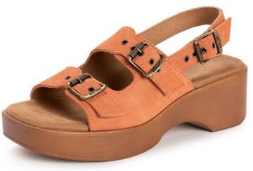Women's Calliope Sandal by MUK LUKS in Coral Suede (Size 9 M)