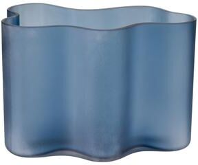 Atlas Lighting and Home Atlas Glennon Matte Navy and High Gloss Sculptural Glass Vase